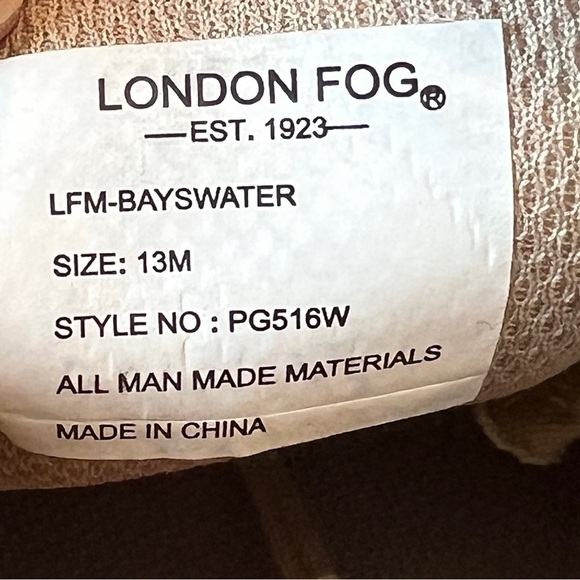 London Fog Bayswater Taupe Canvas Water Repellent Sneaker Men's 13 - Picture 2 of 9